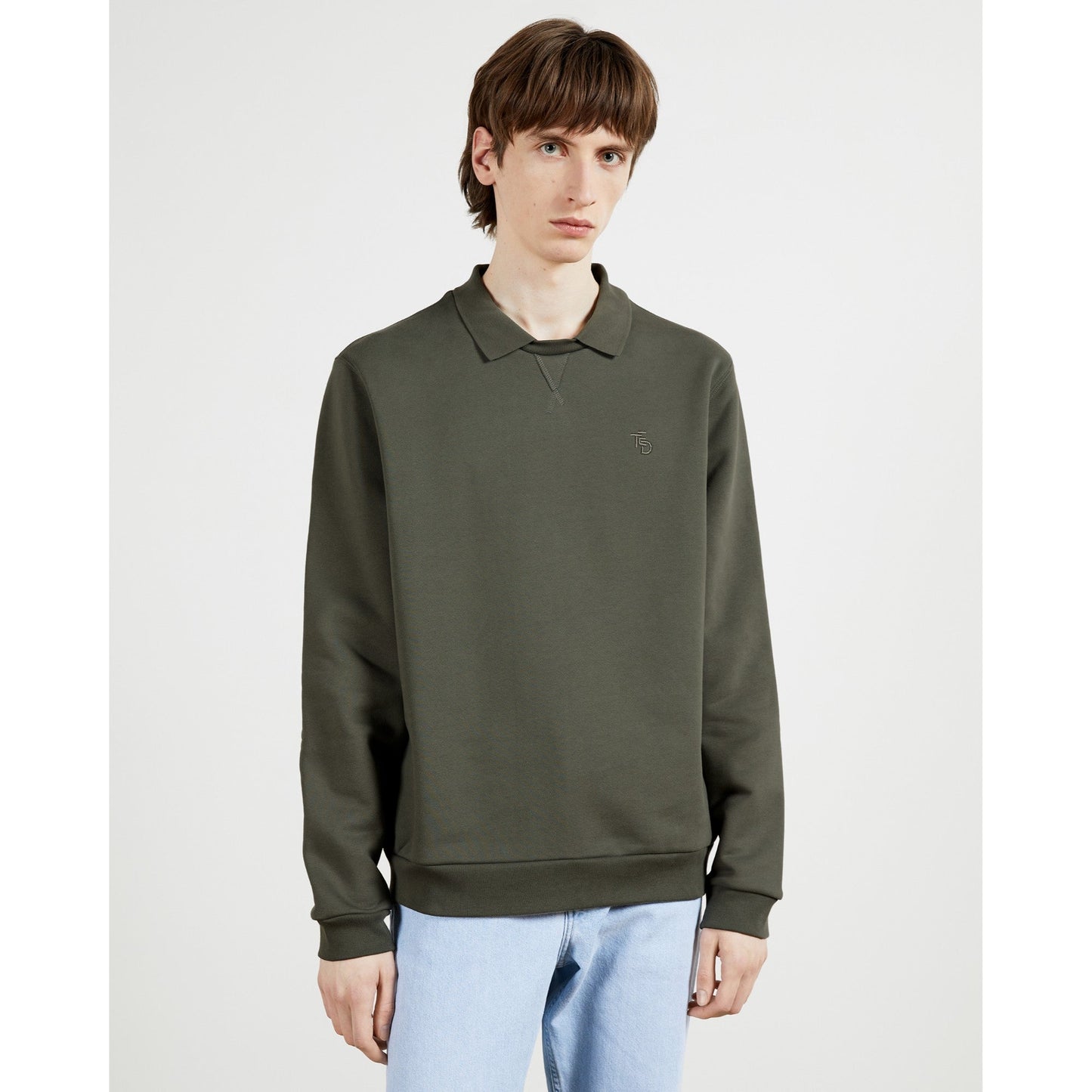 Men Morden-Mib Ls Collared Sweater - Dark-Grey
