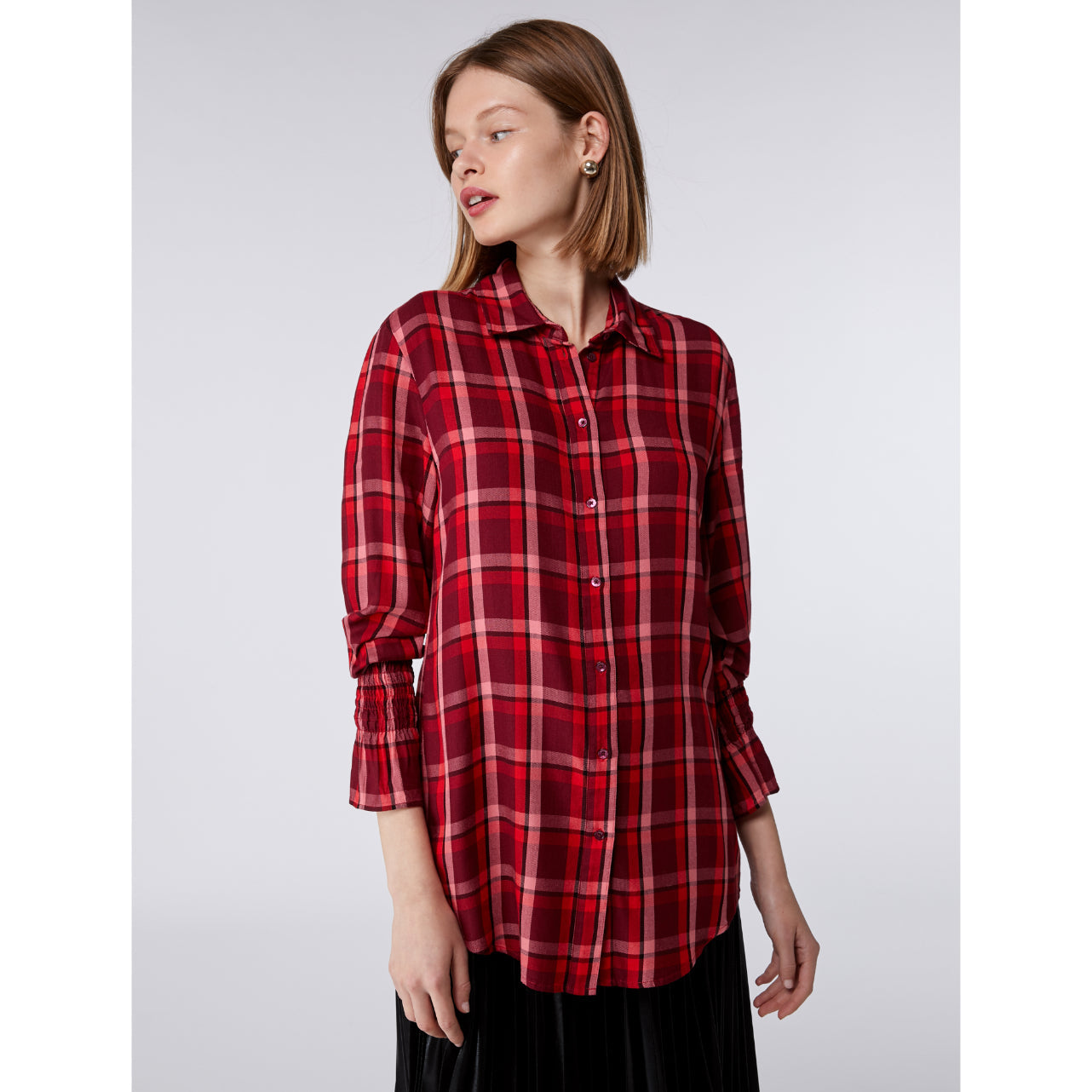 Delicato Top - Red Pattern