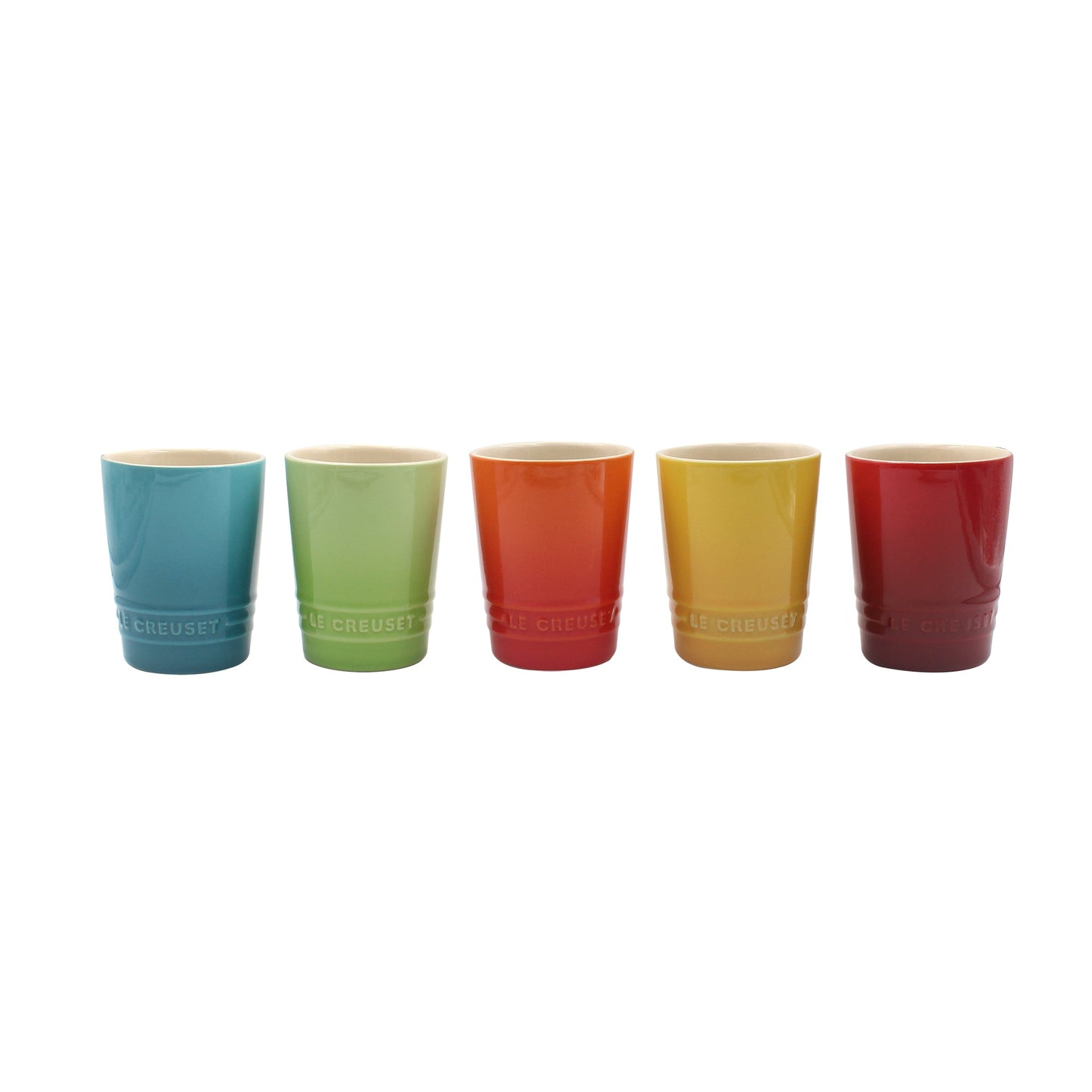 Set of 5 Short Tumbler - Cerise/flame/dijon/kiwi/caribbean