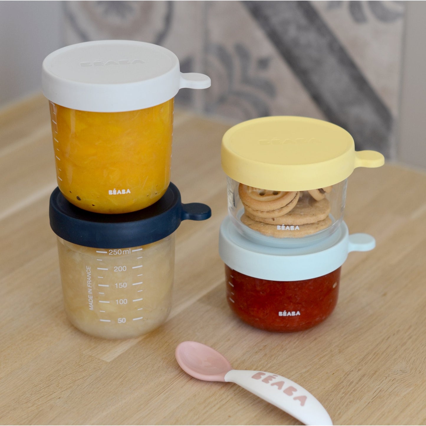 Set of 4 Superior Glass Container (150ml x 2 / 250ml X 2)
