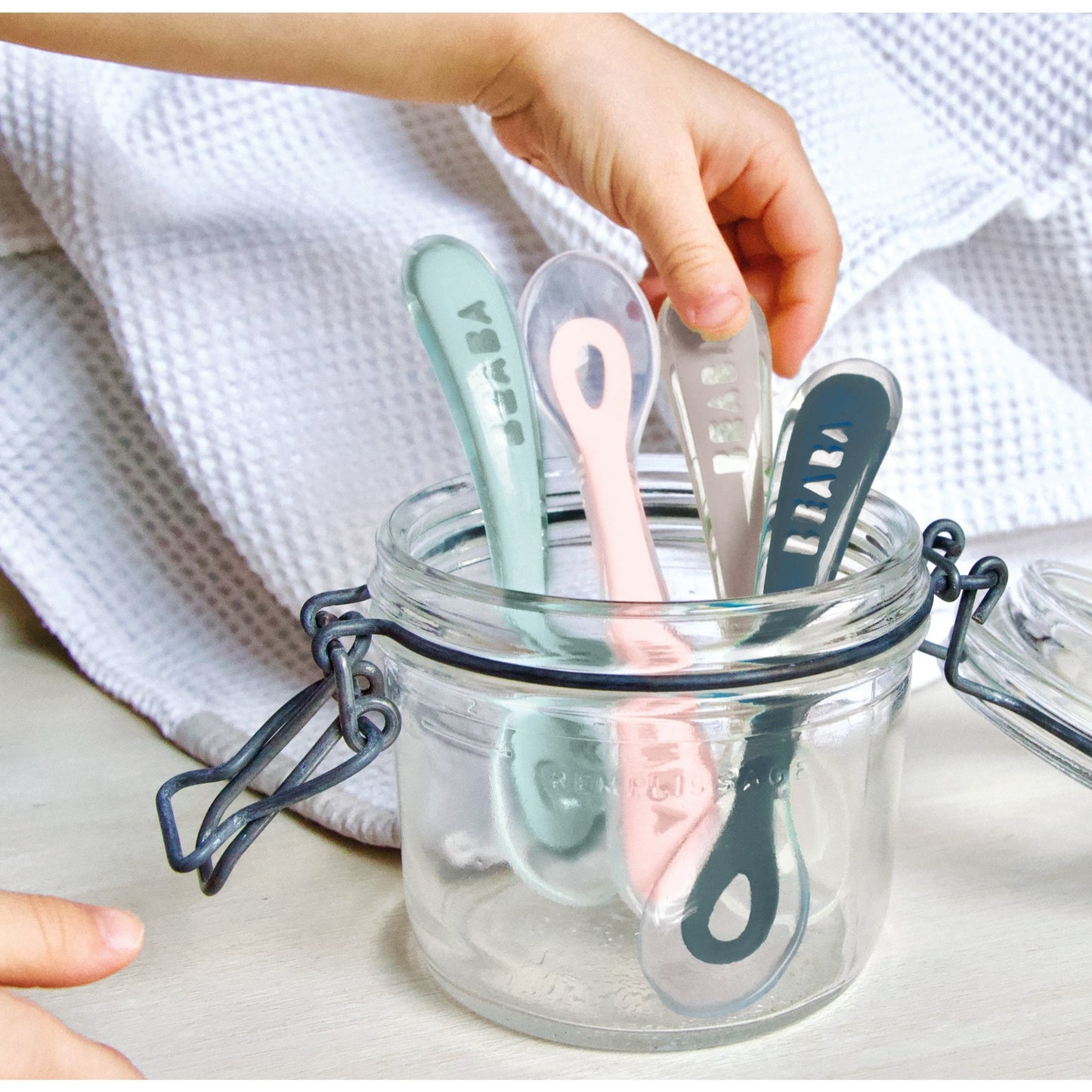 Set of 4 2nd Stage Soft Silicone Spoons - Drizzling