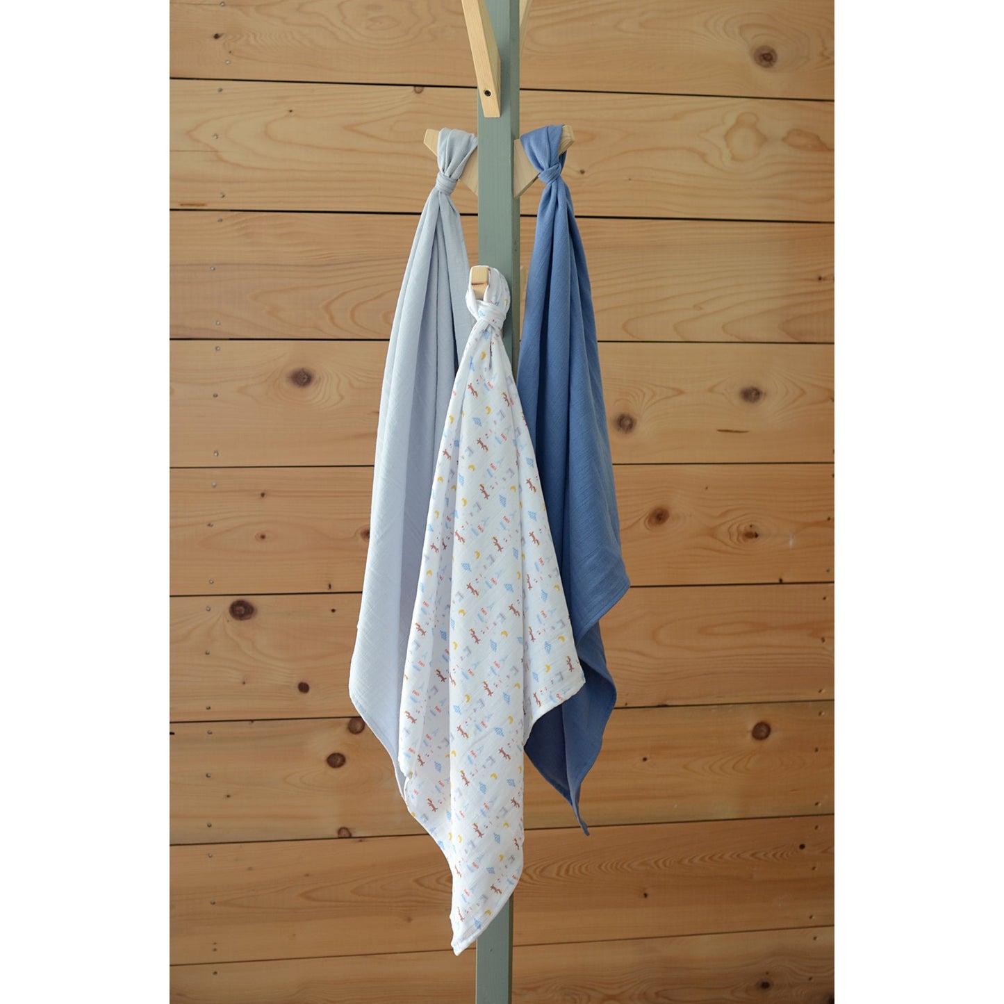 Pack of 3pcs Organic Muslin Swaddle - Paris - 70 x 70cm