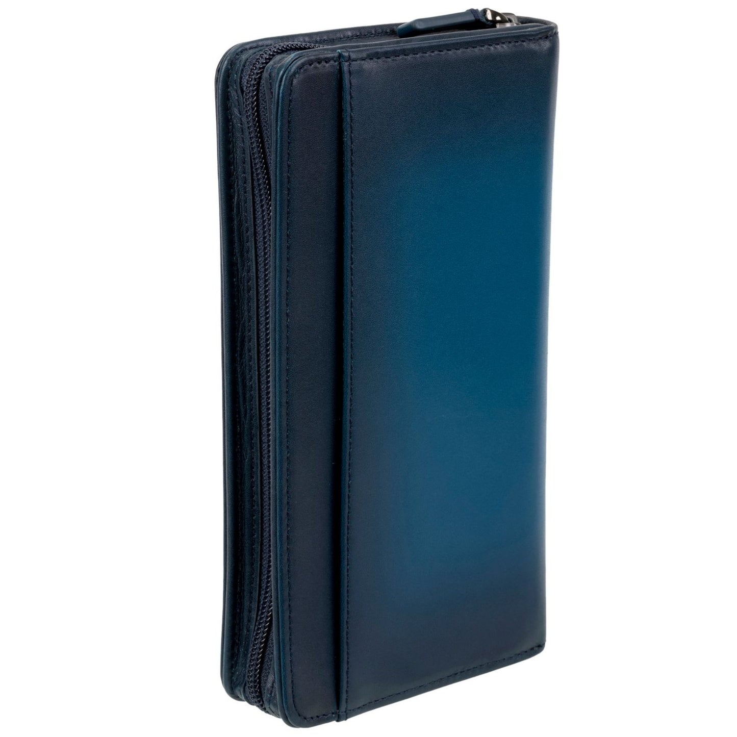 Men / Unisex Nassau Zip-Around Travel Wallet - Blue Burnished