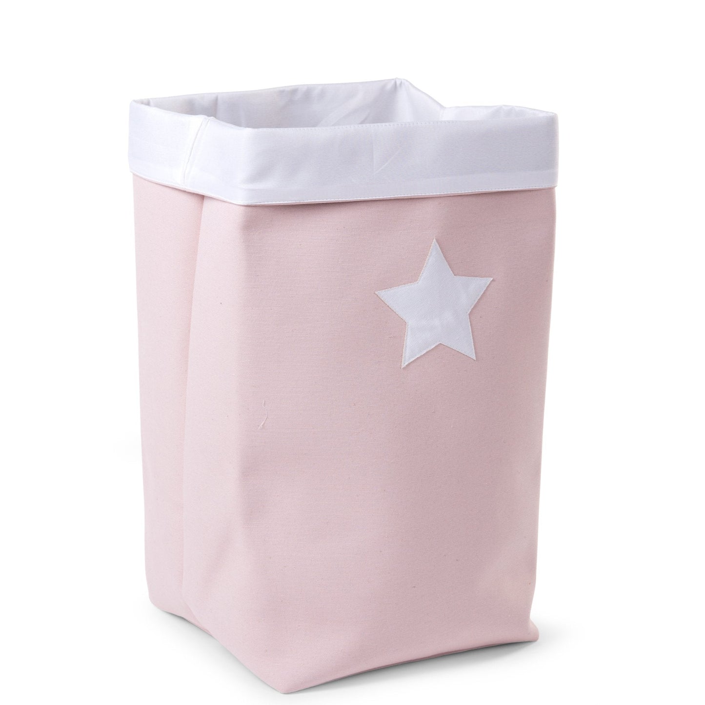 Foldable Canvas Storage Basket - PINK WHITE