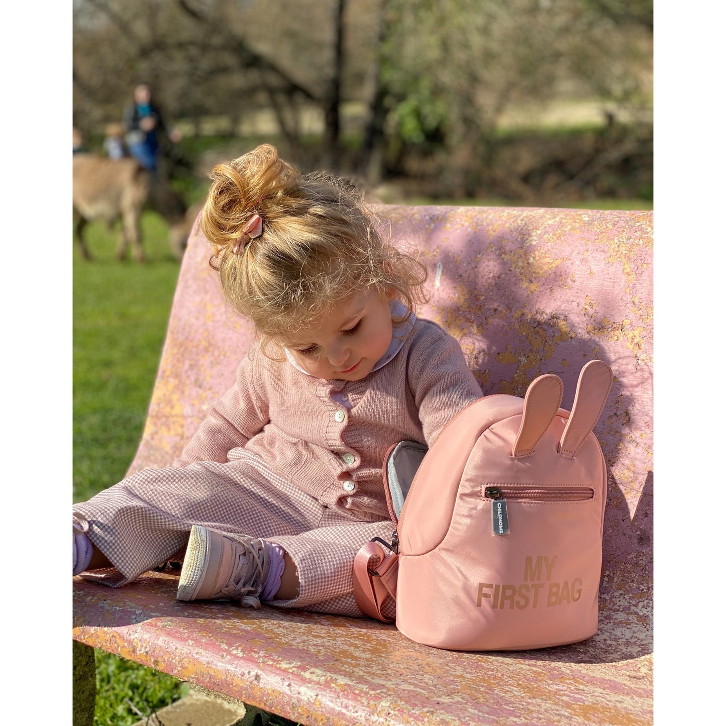 Kids "My First Bag" Bunny Ears Backpack - PINK/COPPER