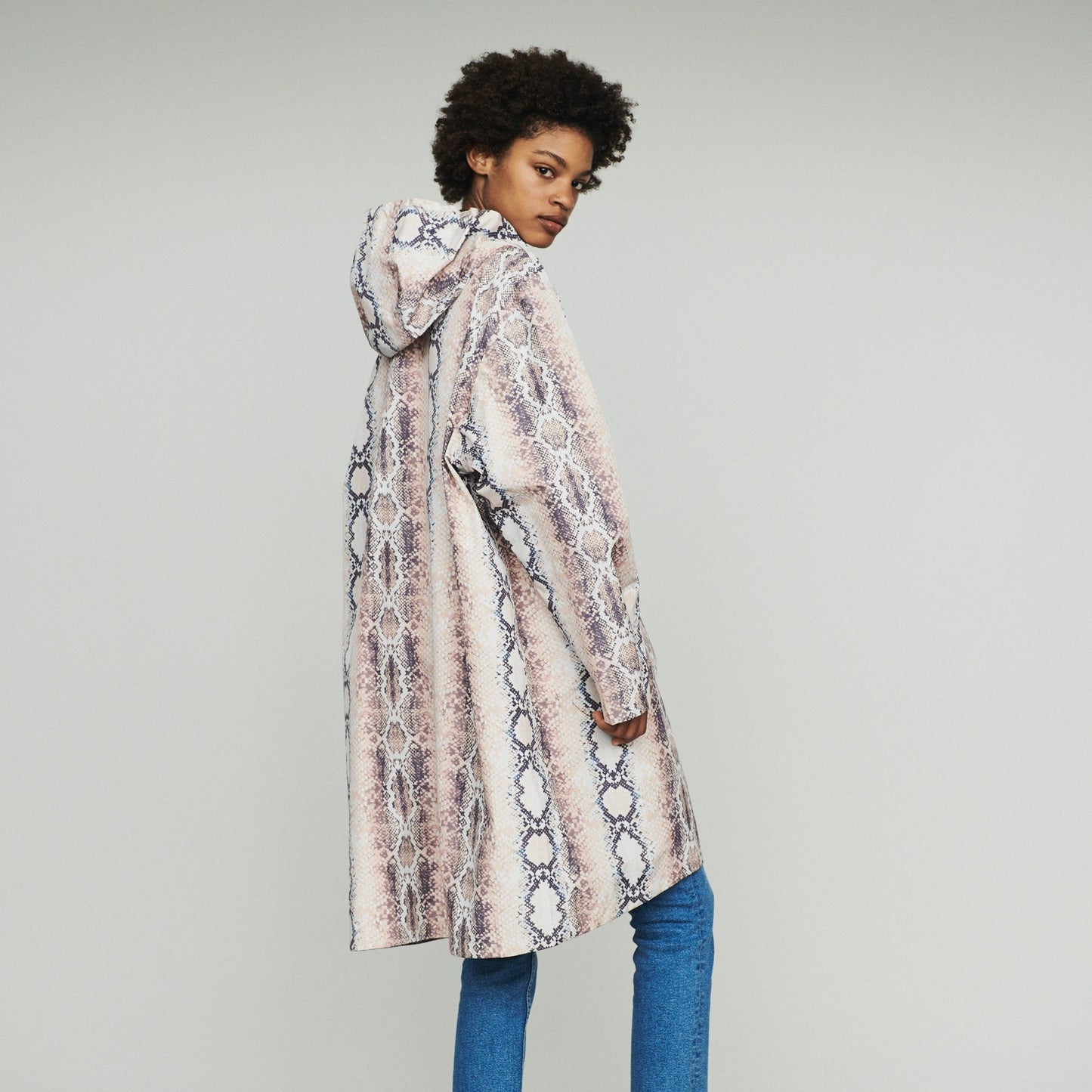 Snake Print Wind Jacket - Printed