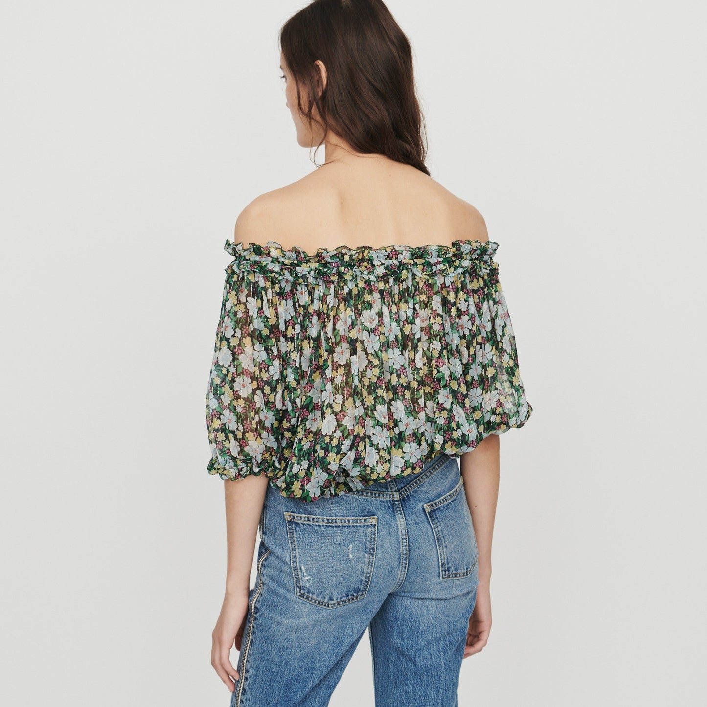 Printed Top With Lurex - Printed