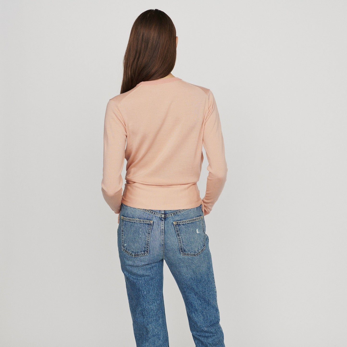 Wool Sweater With A Node - Coral