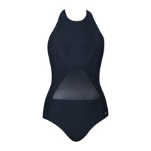 Load image into Gallery viewer, Gourami Shapes In Mesh Push-Up Swimsuit - Black