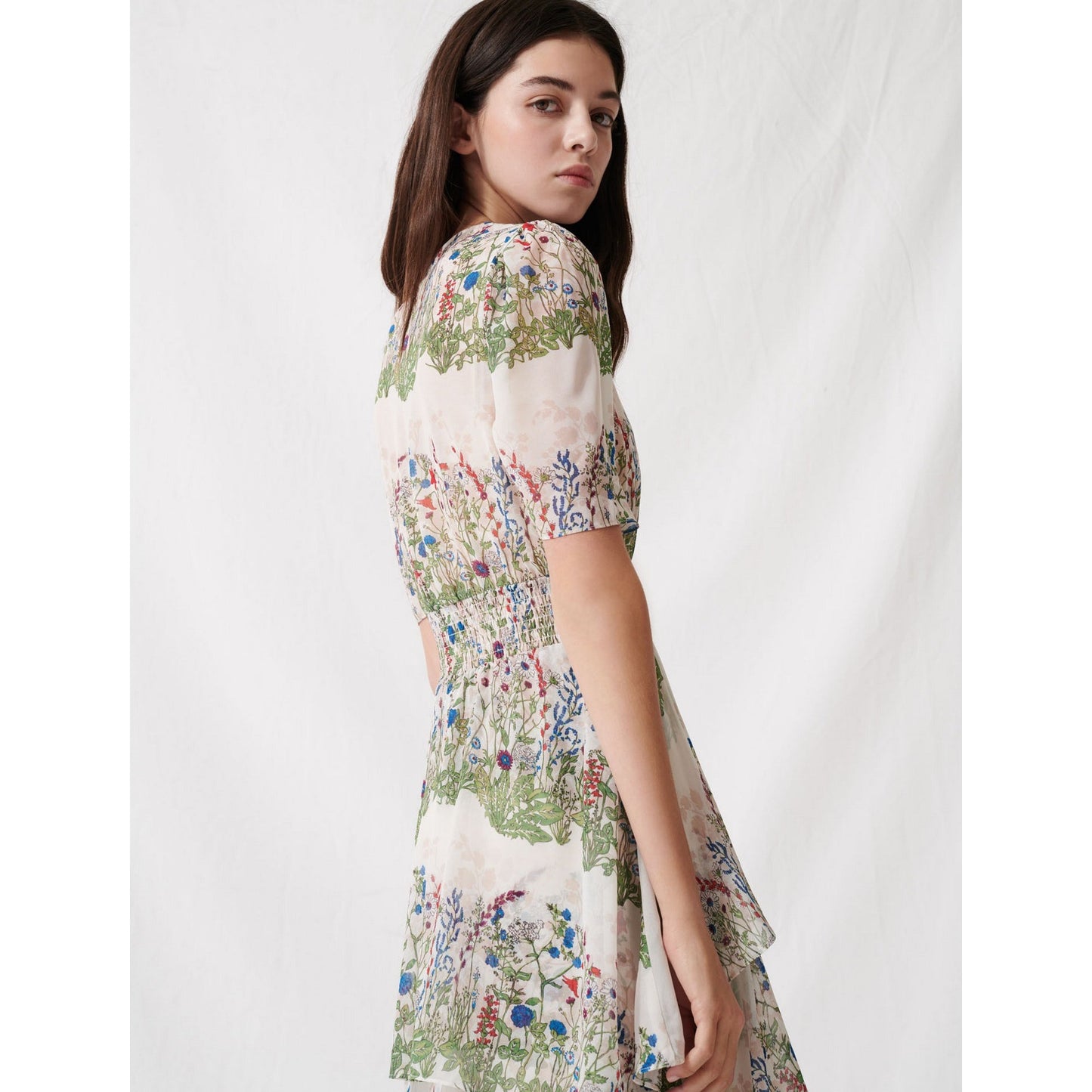 Raffle Dress - Ecru / Green