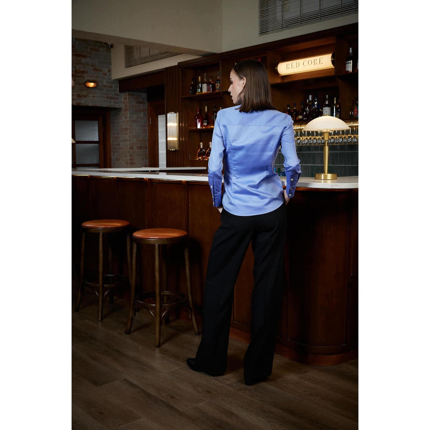 Women Mirandela Shirt - Fitted Classic Shirt in Twill - Saffire Blue