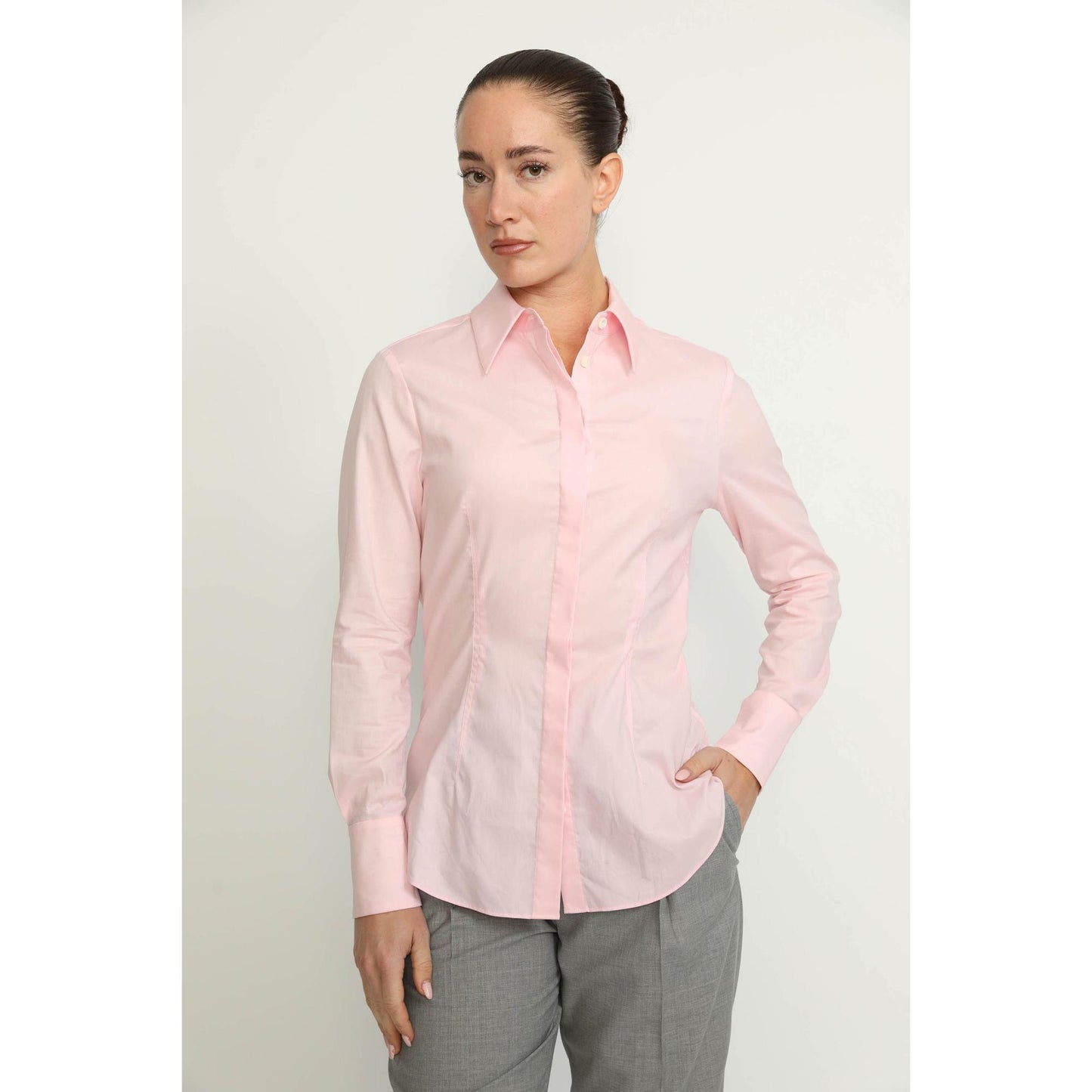 Women Mirandela Shirt - Mirandela Classic Fitted Pink Shirt