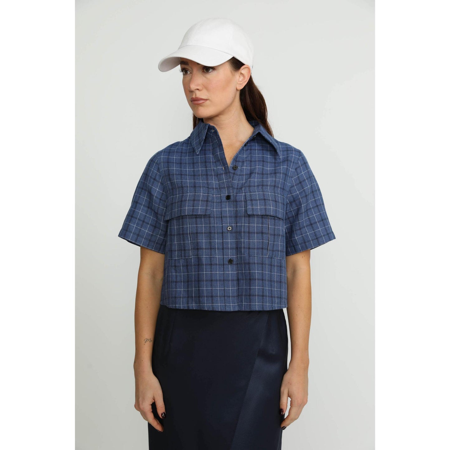 Women Zug Shirt - Zug Cropped Shirt - Denim