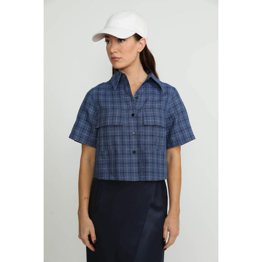 Women Zug Shirt - Zug Cropped Shirt - Denim