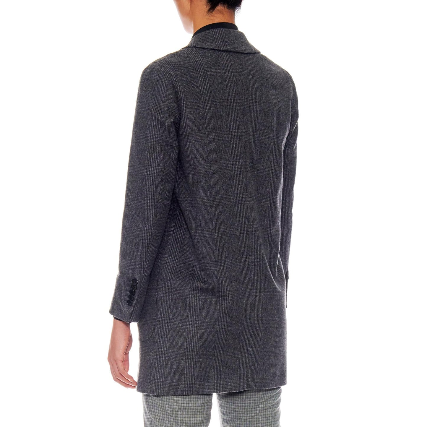 Women Saint-Etienne - Oversized Wool Jacket With Patch Pockets in Dark Grey