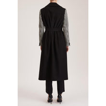 Load image into Gallery viewer, Women Aberdeen Coat - Single Breasted, Wide Lapel Long Coat - Black

