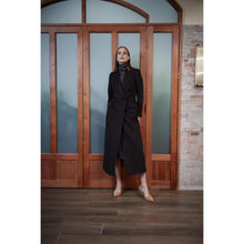 Load image into Gallery viewer, Women Agueda Coat - Long Double-Breasted Coat - Autumn Brown
