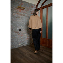Load image into Gallery viewer, Women Alfena Cape - Cape in Camel Beige Wool - Camel Beige
