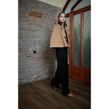 Load image into Gallery viewer, Women Alfena Cape - Cape in Camel Beige Wool - Camel Beige
