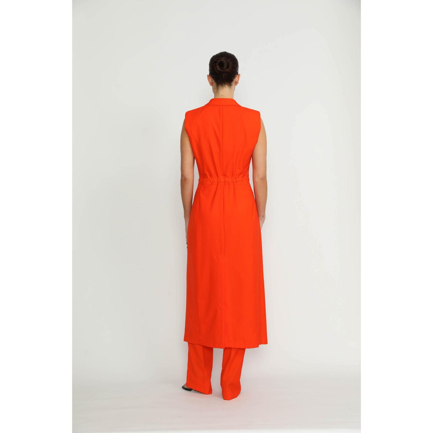 Women Basel Trenchcoat - Basel Sweet Orange Sleeveless Trench