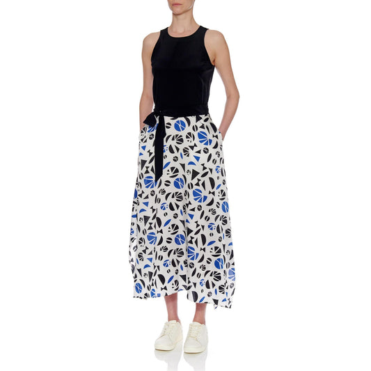 Women Granada Dress - Handkerchief Hem Midi Dress in Black