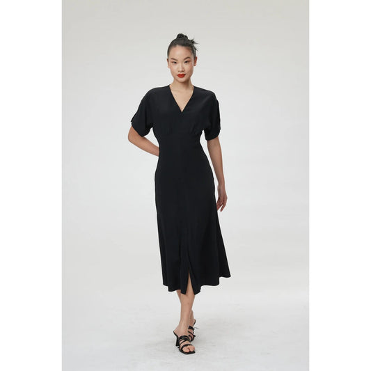 Women Bologna Dress - A-Line Day-To-Night Dress in Black