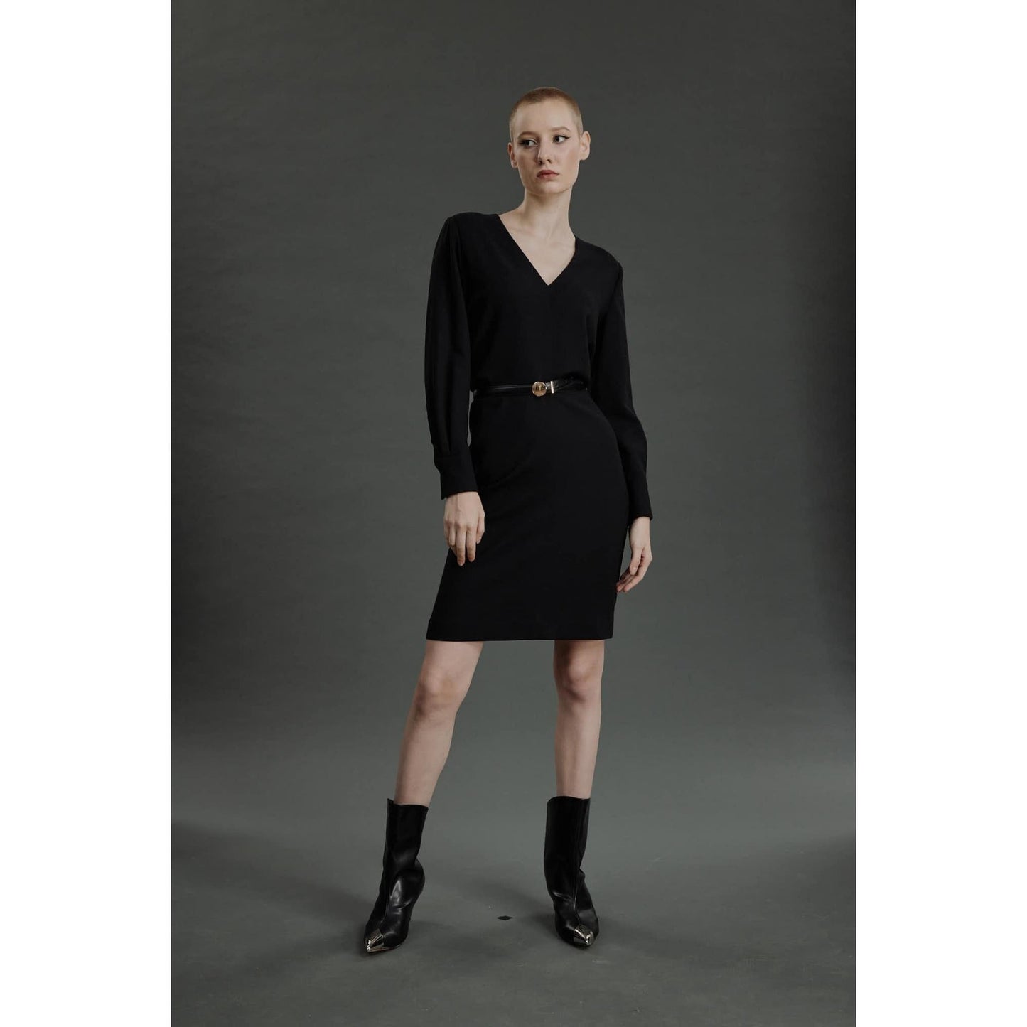 Women Esmoriz Dress - Mini Day Dress in Black