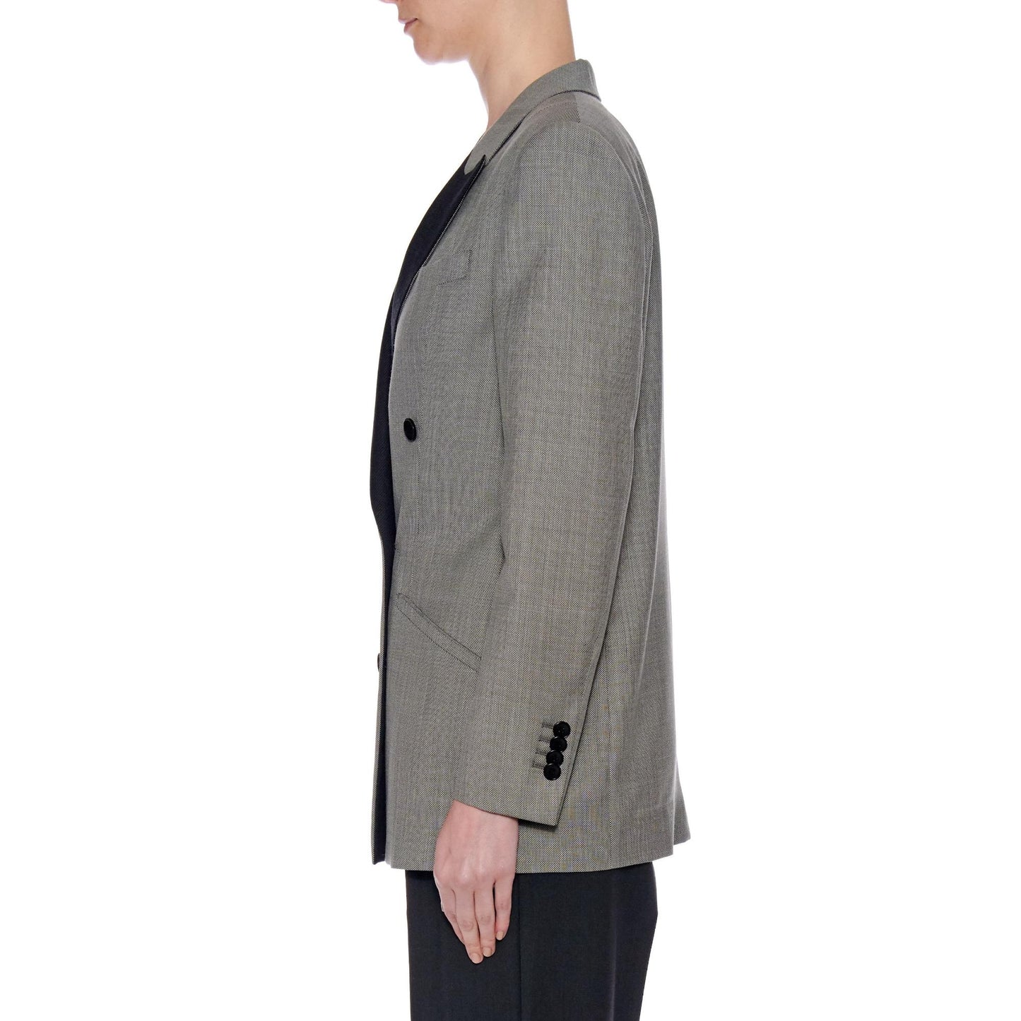 Women Pamplona Jacket - Relaxed Fit Boyfriend Suit Jacket in Grey