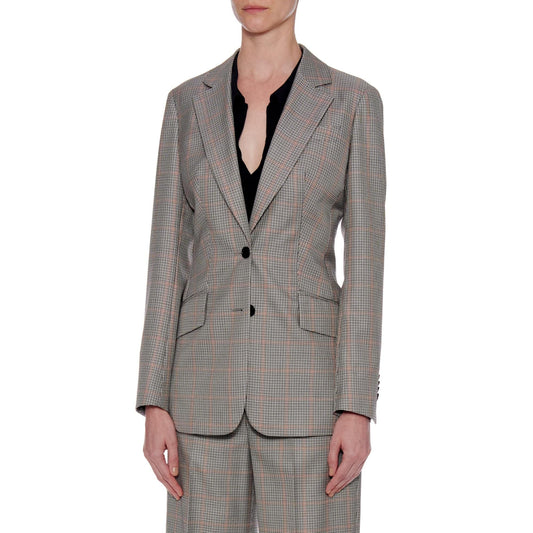 Women Roubaix Jacket - Classic Two Button Jacket in Tartan
