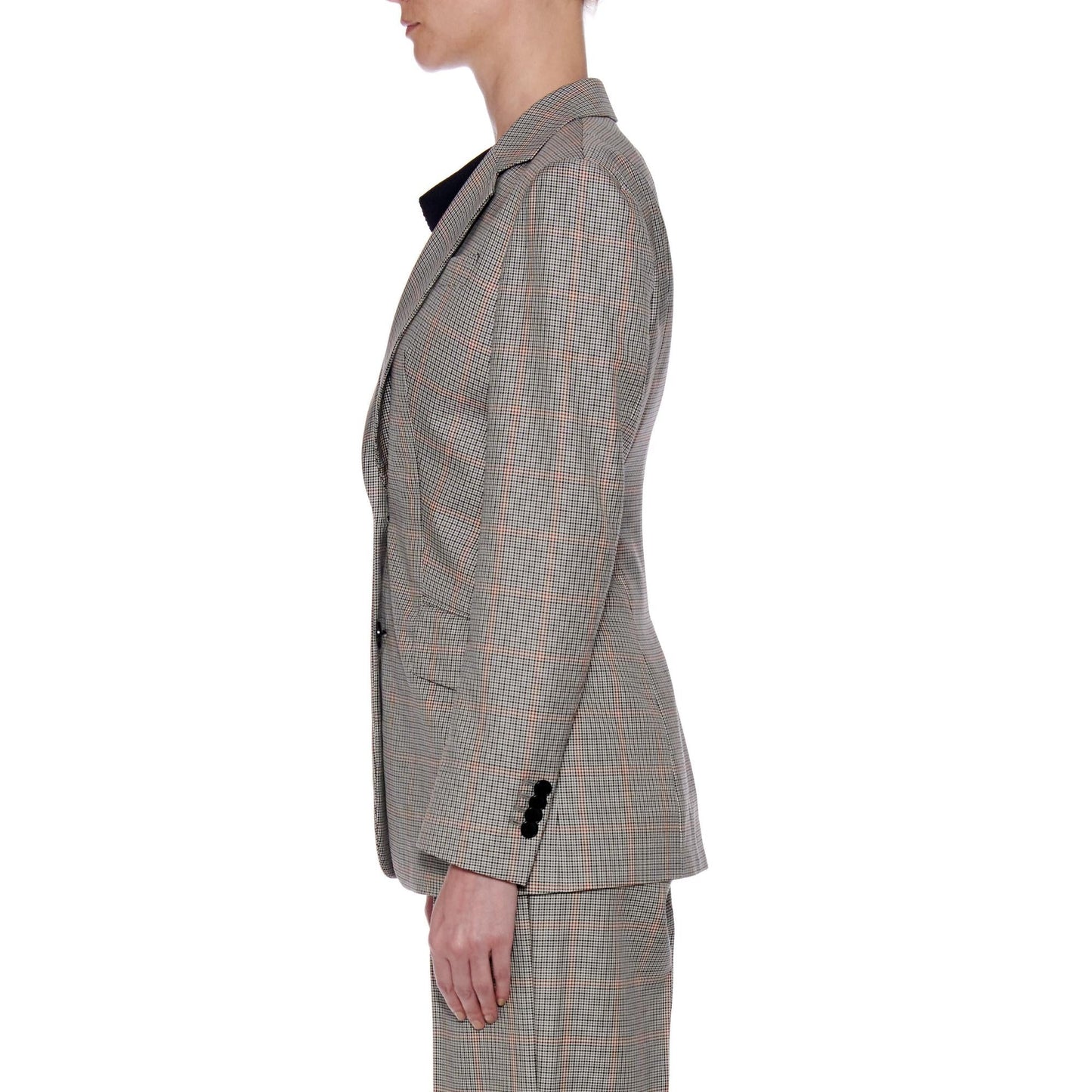 Women Roubaix Jacket - Classic Two Button Jacket in Tartan
