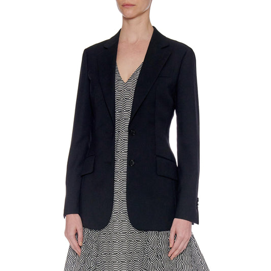 Women Roubaix Jacket - Classic Two Button Jacket in Black