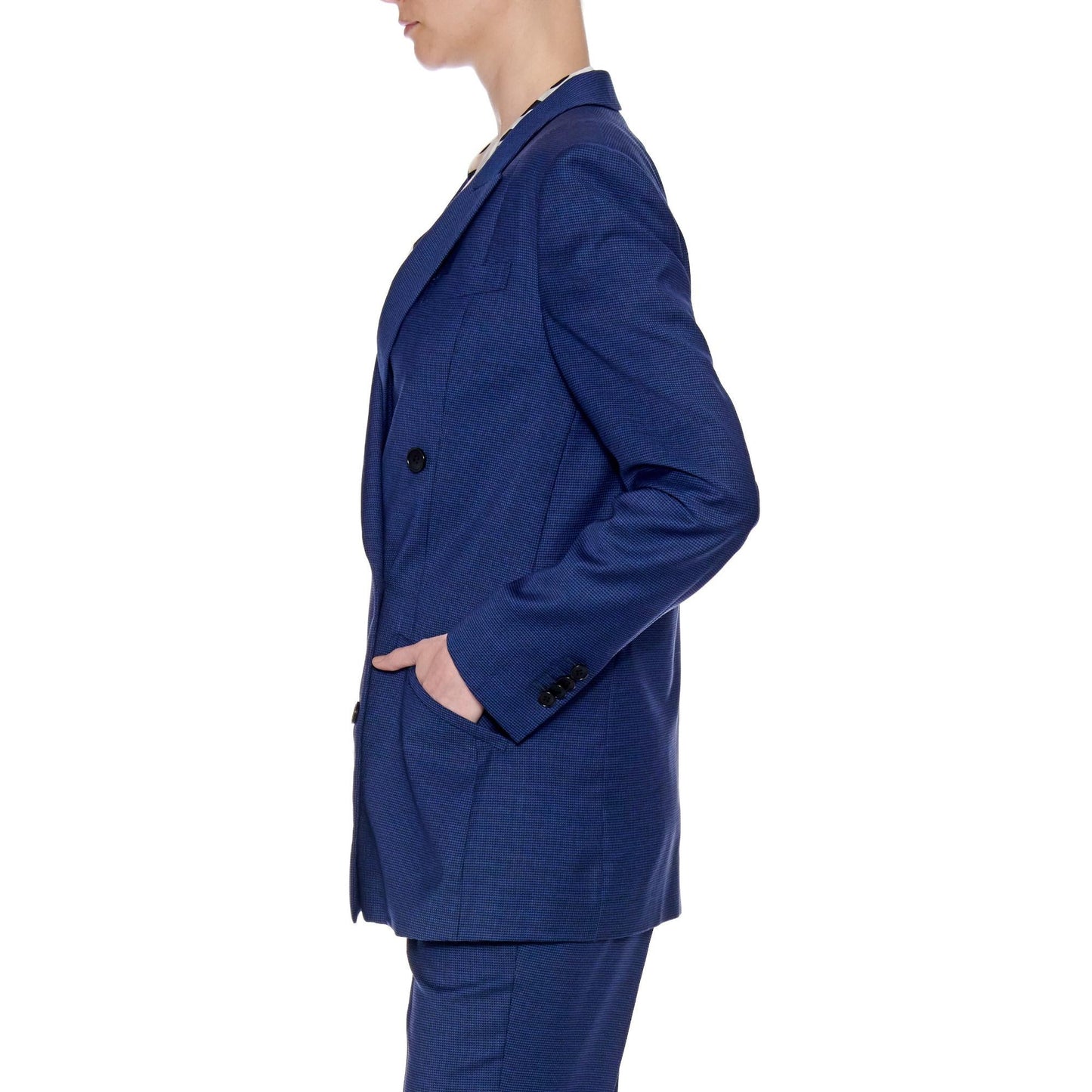 Women Pamplona Jacket - Relaxed Fit Boyfriend Suit Jacket in Navy
