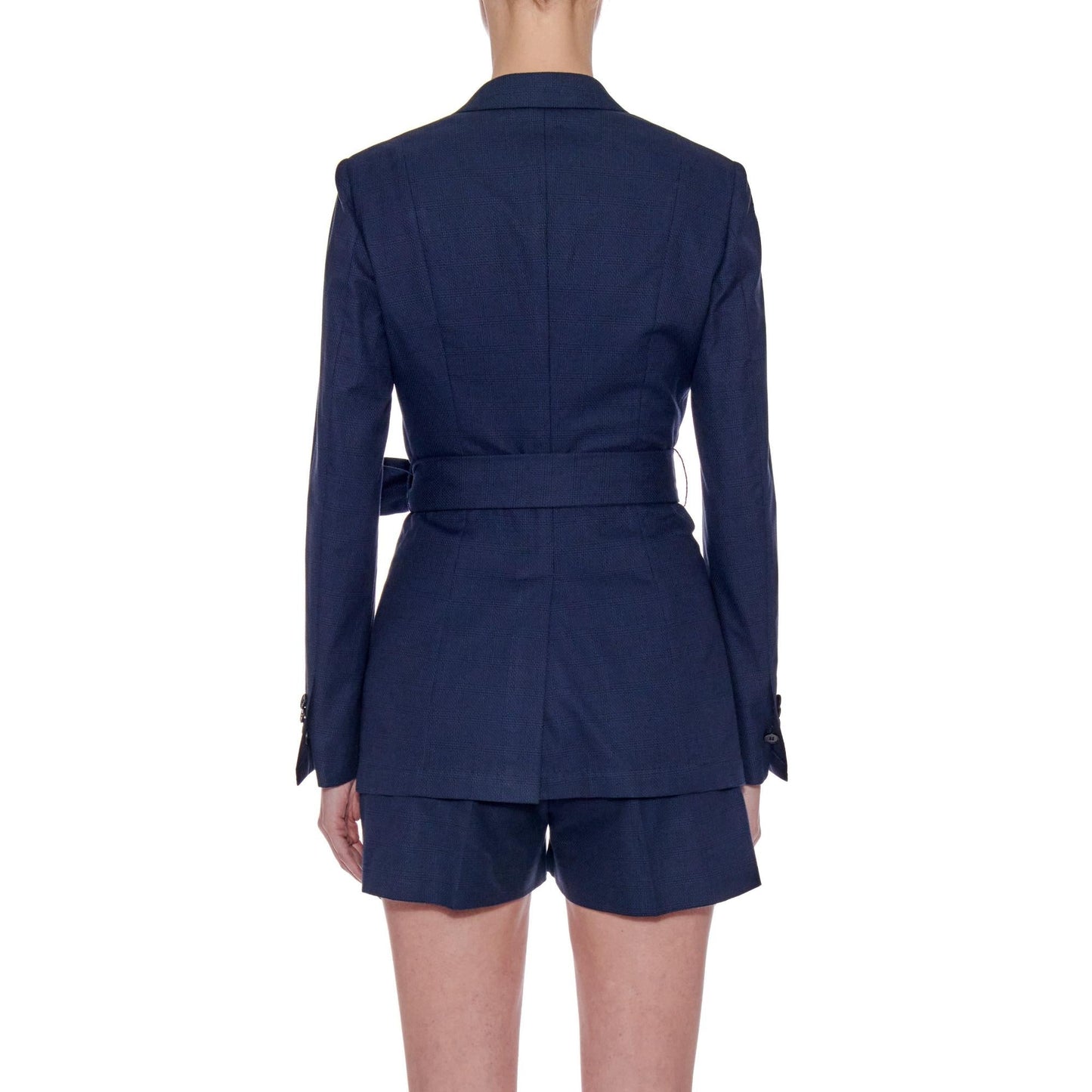 Women Montpellier Jacket - Slim Fit Cotton/Linen Blend in Navy