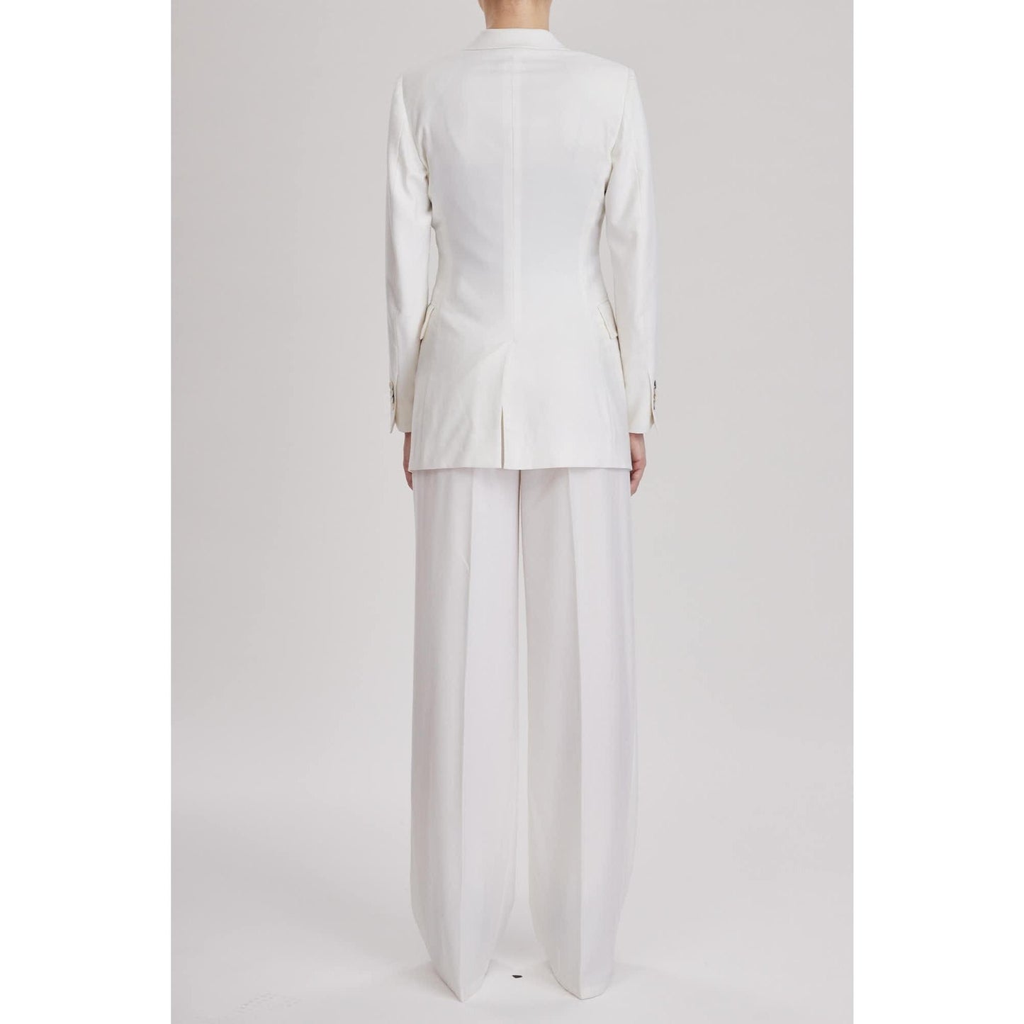 Women Broxbourne Jacket - Single Breasted Fitted Jacket in White Wool
