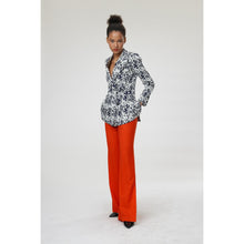 Load image into Gallery viewer, Women Alessandria Jacket - Classic Double Breasted Suit Jacket in Floral Navy Print
