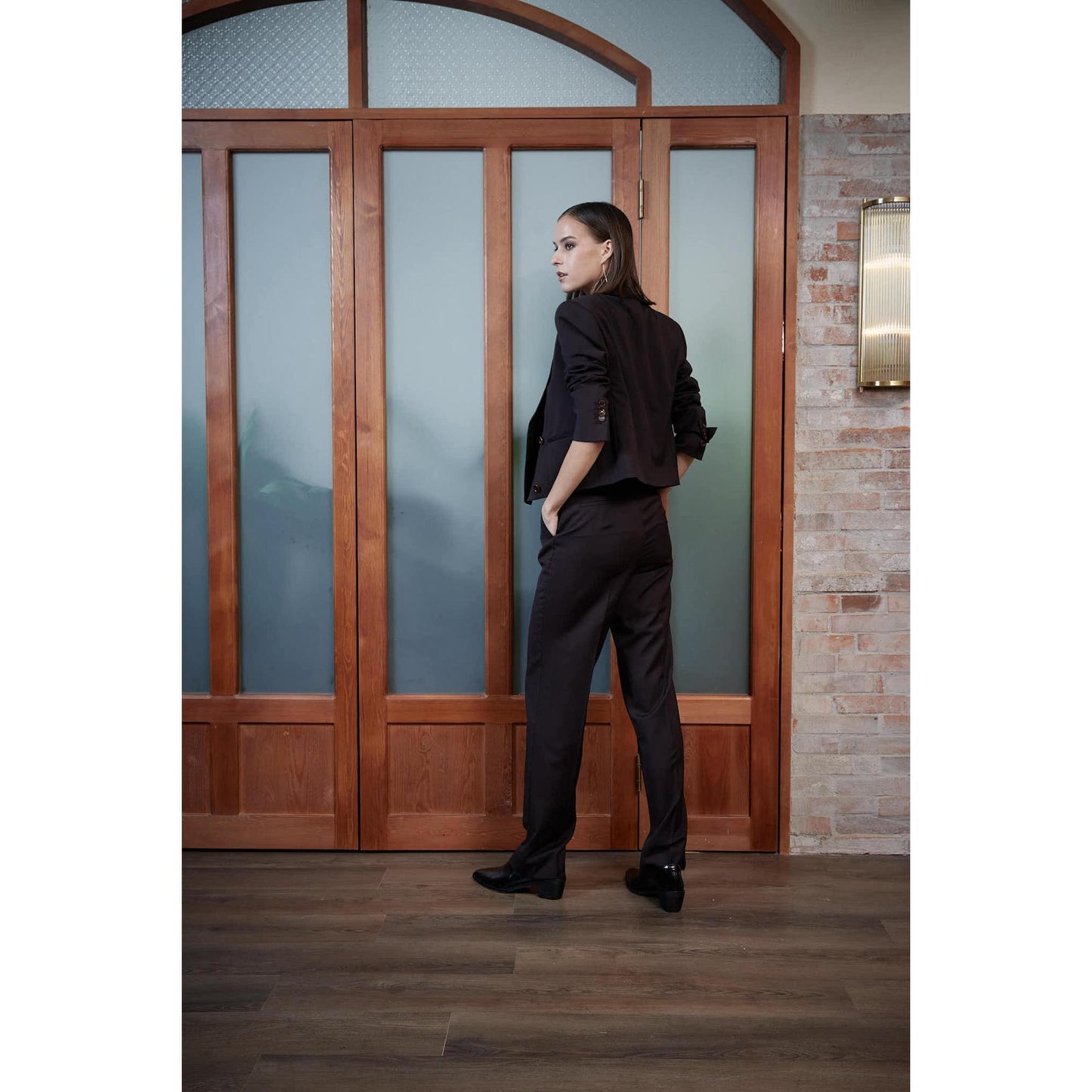 Women Ovar Jacket - Short Jacket in Autumn Brown