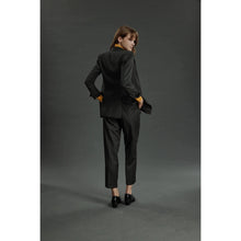 Load image into Gallery viewer, Women Alessandria Jacket - Double Breasted Jacket in Herringbone - Forest Green
