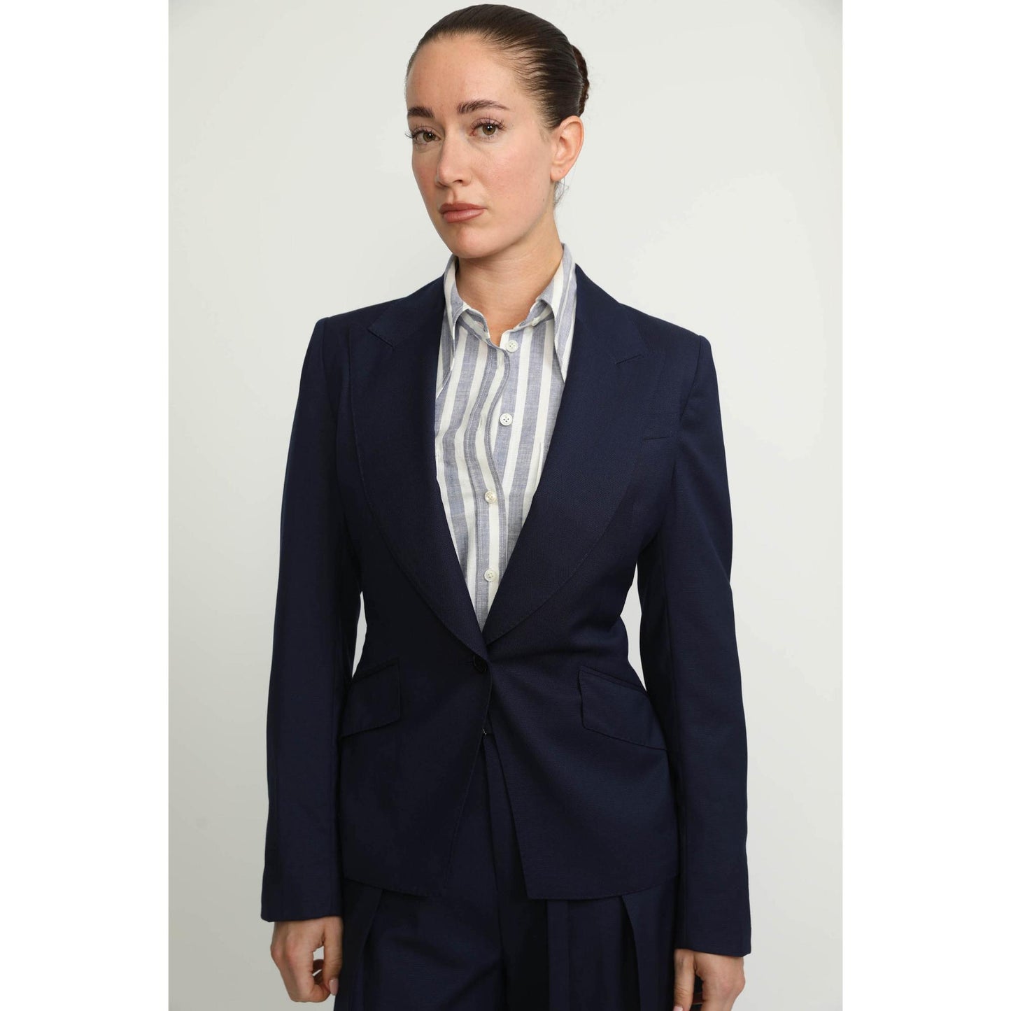 Women Balerna Jacket - Balerna Navy Fitted Jacket