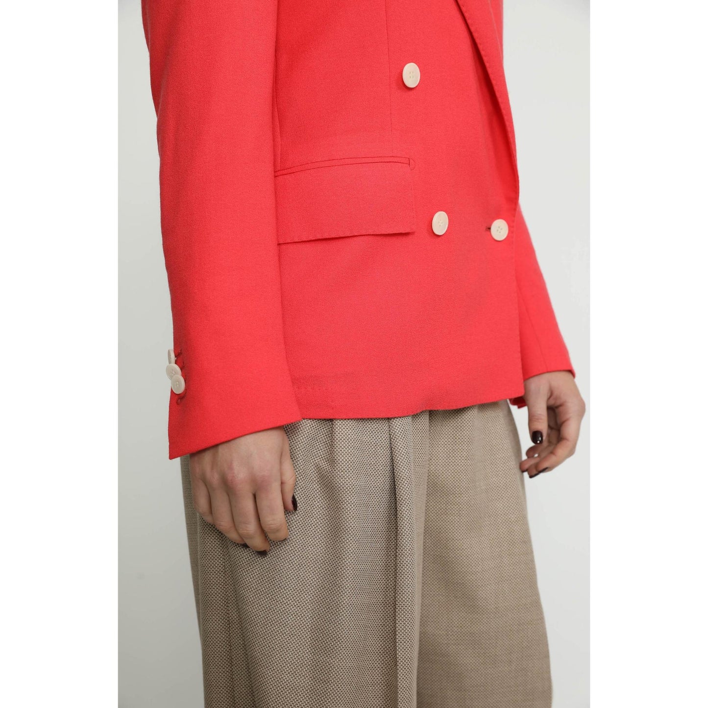 Women Brugg Jacket - Brugg Sweet Pink Double Breasted Jacket