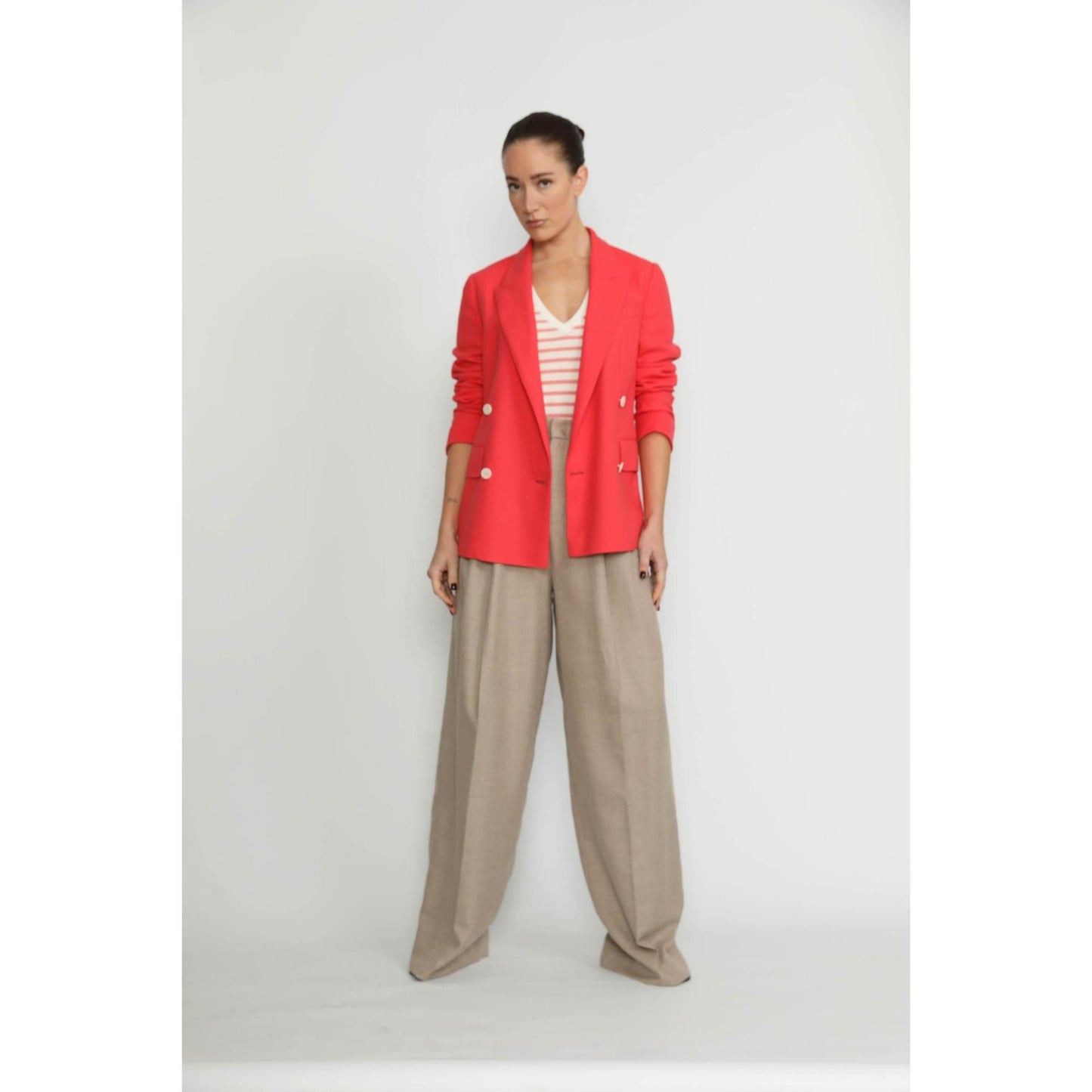 Women Brugg Jacket - Brugg Sweet Pink Double Breasted Jacket