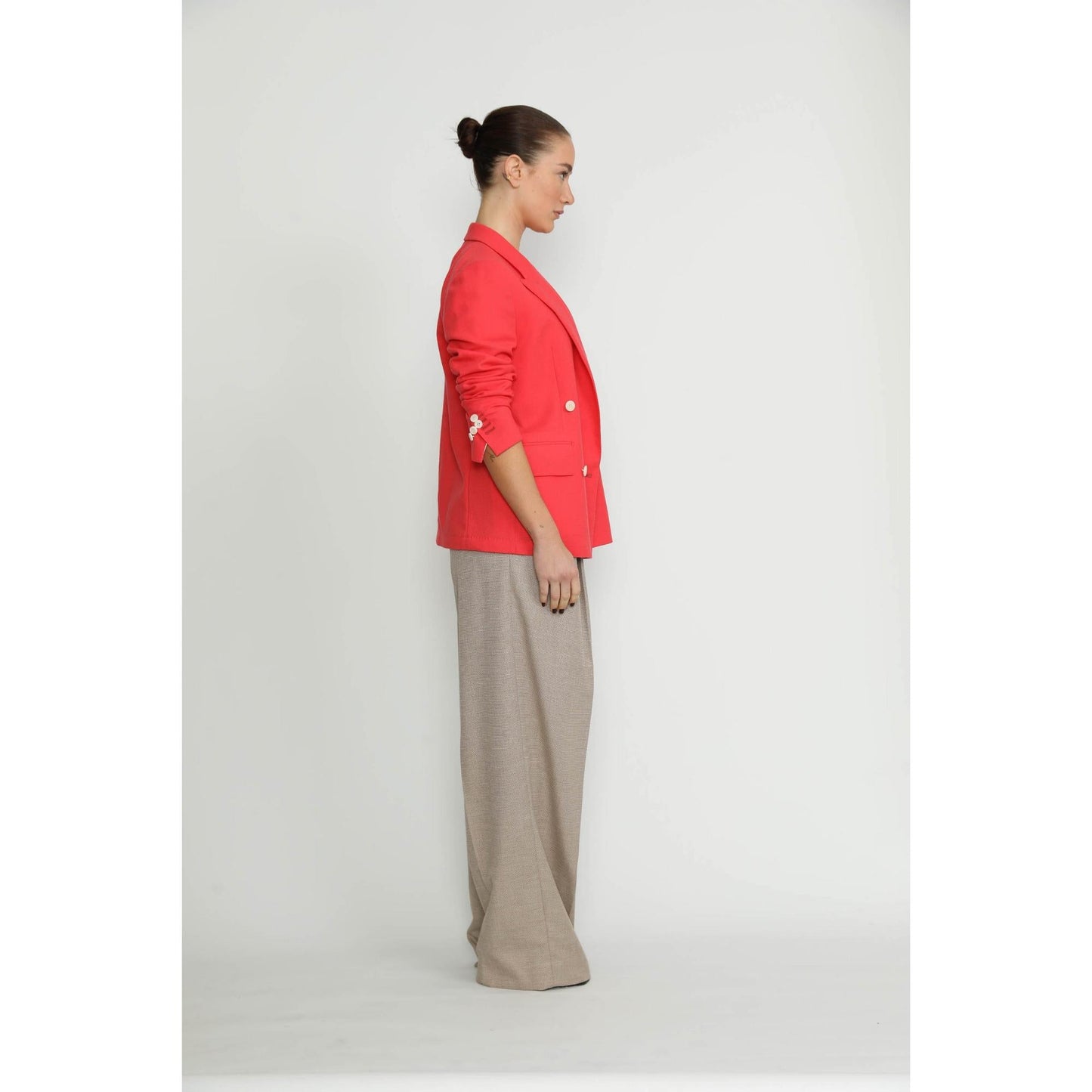 Women Brugg Jacket - Brugg Sweet Pink Double Breasted Jacket