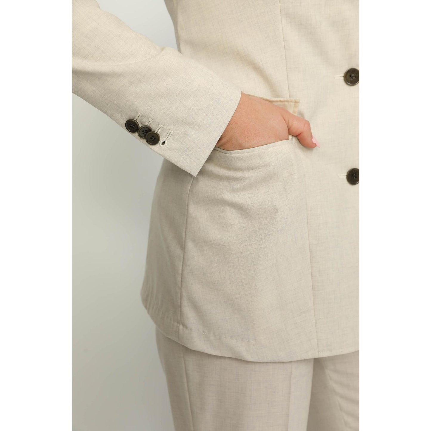Women Cologny Jacket - Cologny Vanilla White Casual Jacket