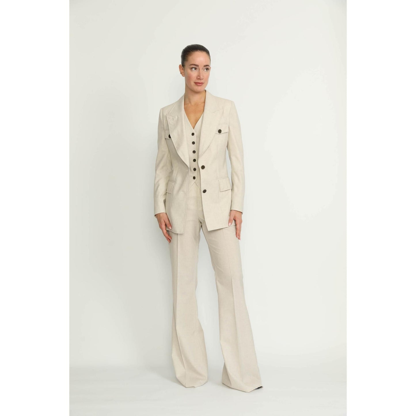 Women Cologny Jacket - Cologny Vanilla White Casual Jacket