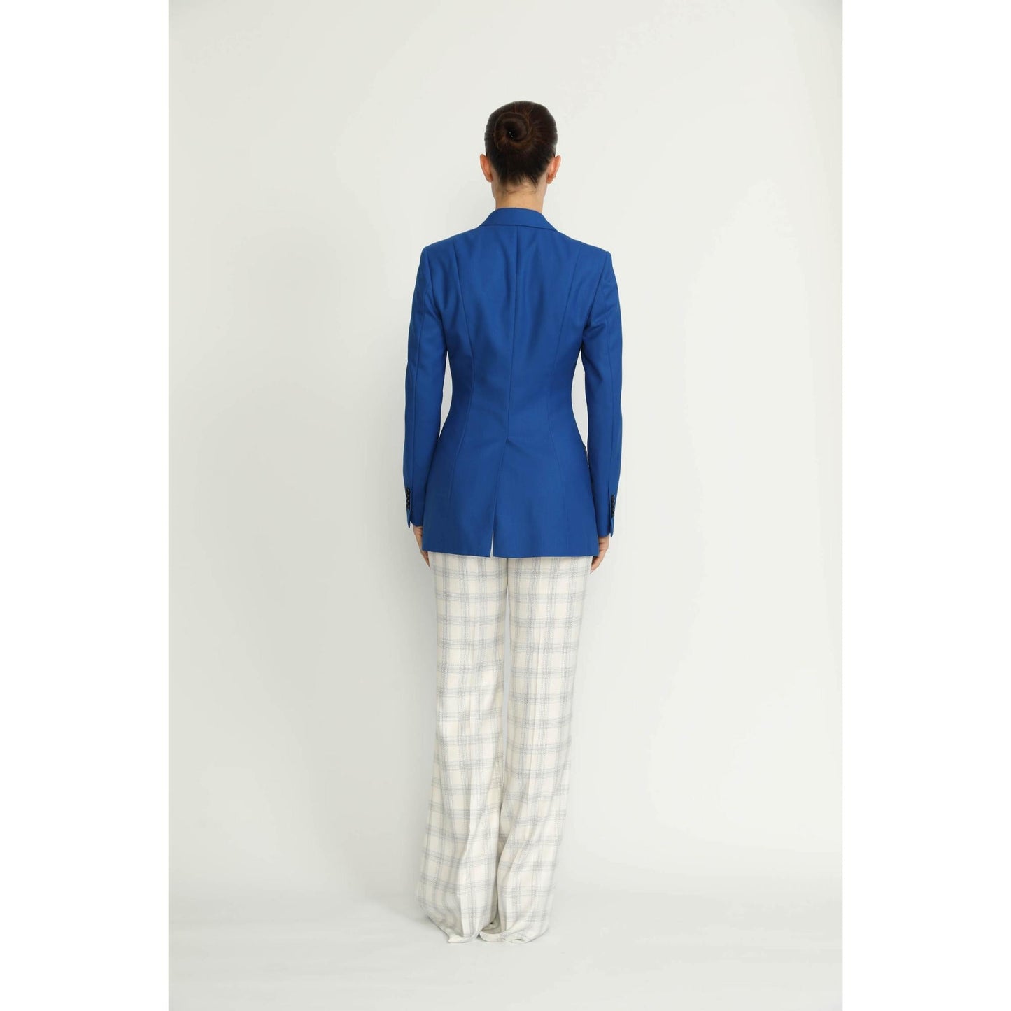 Women Sion Jacket - Sion Electric Blue Twill Fitted Jacket