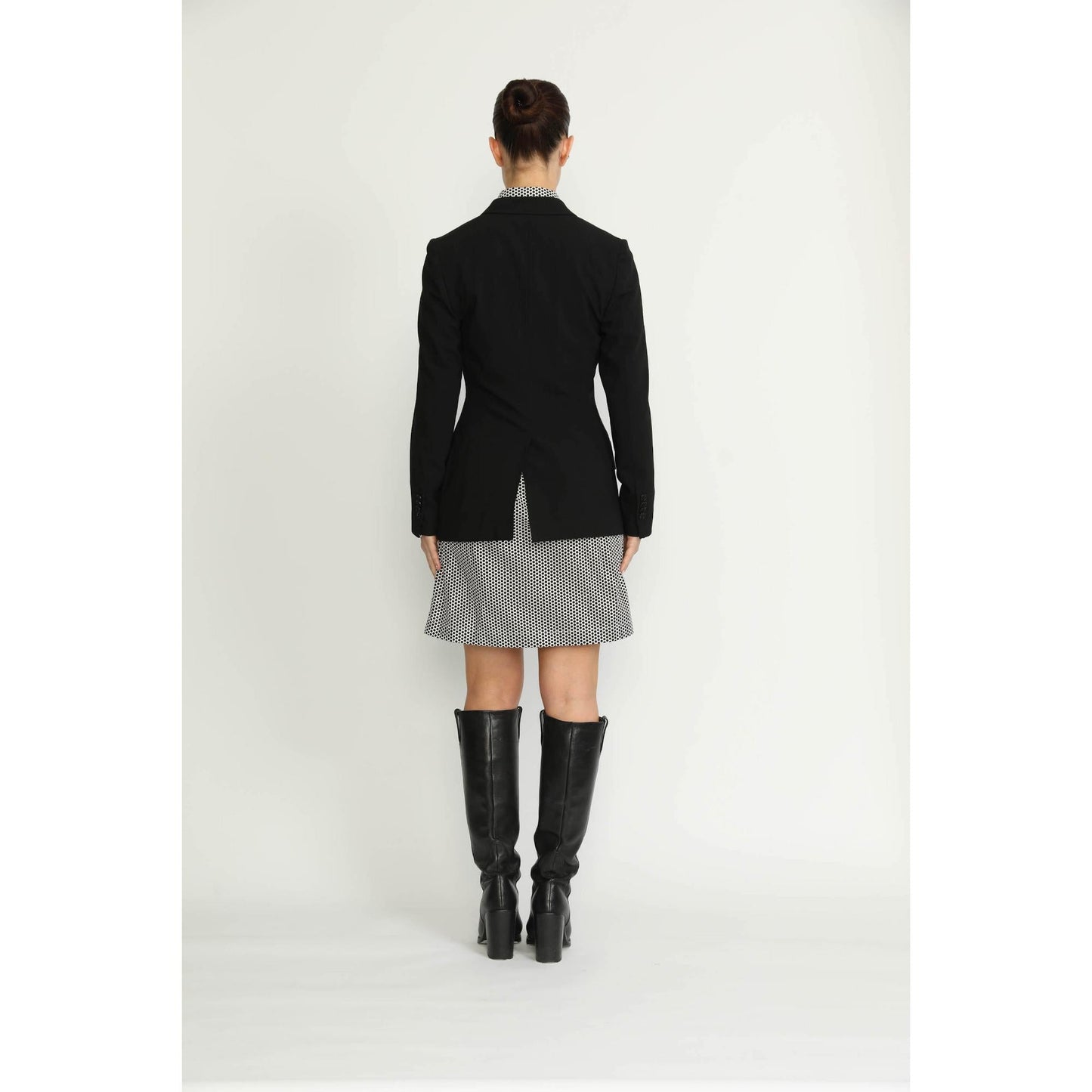 Women Sorengo Jacket - Sorengo Black Check Loose Fit Jacket