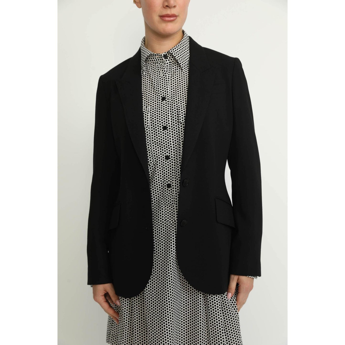 Women Sorengo Jacket - Sorengo Black Check Loose Fit Jacket