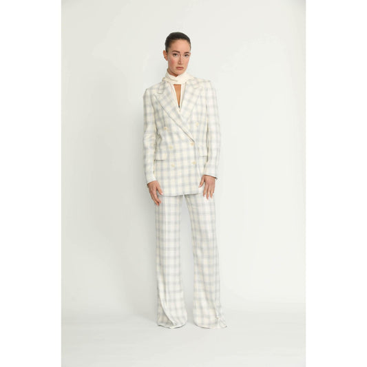 Women Bristol Jacket - Bristol Black/White Houndstooth Check Loose Fit Jacket