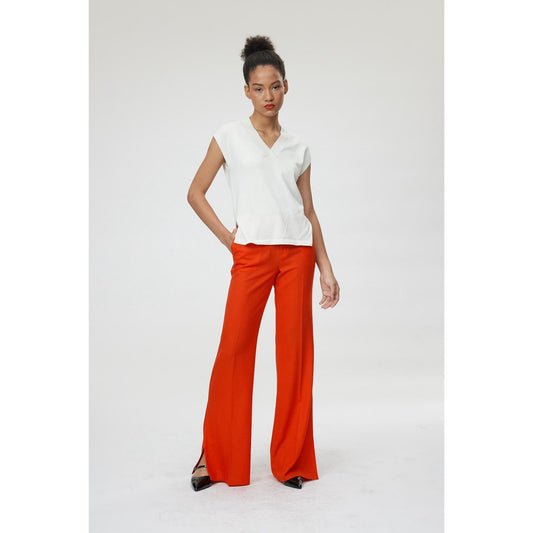 Women Barletta - V-Neck Knit Vest in White