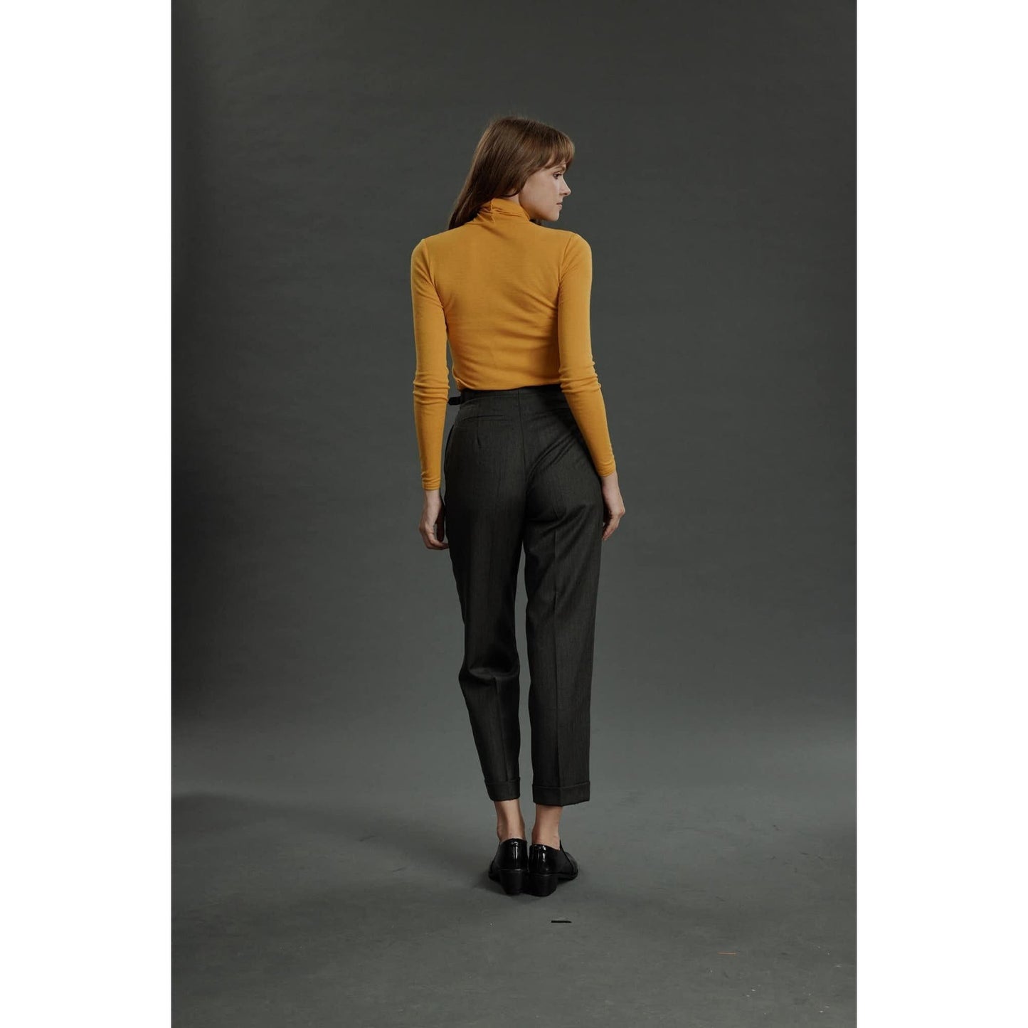 Women Braga Top - Turtle Neck Sweater in Yellow