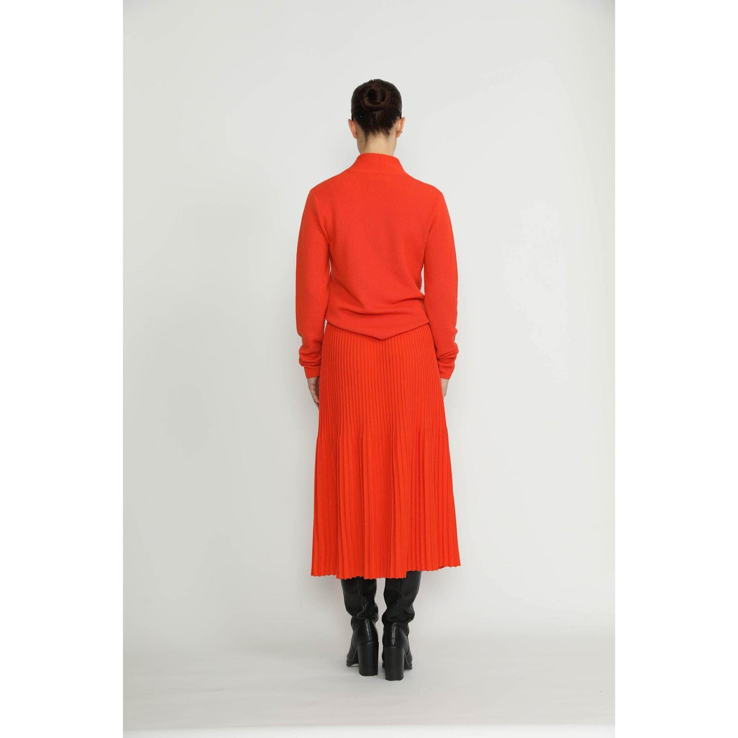 Women Appenzell Cardigan - Appenzell Merino Wool Orange Wrap Cardigan - Orange